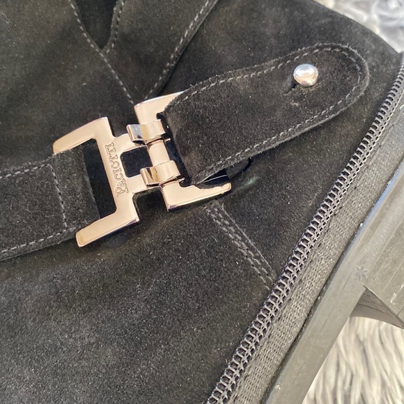 Cesare Paciotti Suede Black Boots Size 6.5 - Picture 10 of 17